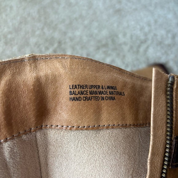Born brand brown and tan leather and suede mid calf boots women’s size 7 - Picture 7 of 7